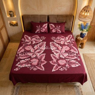 One Sets Bedsheet Hand Painted by Balinese Artisans